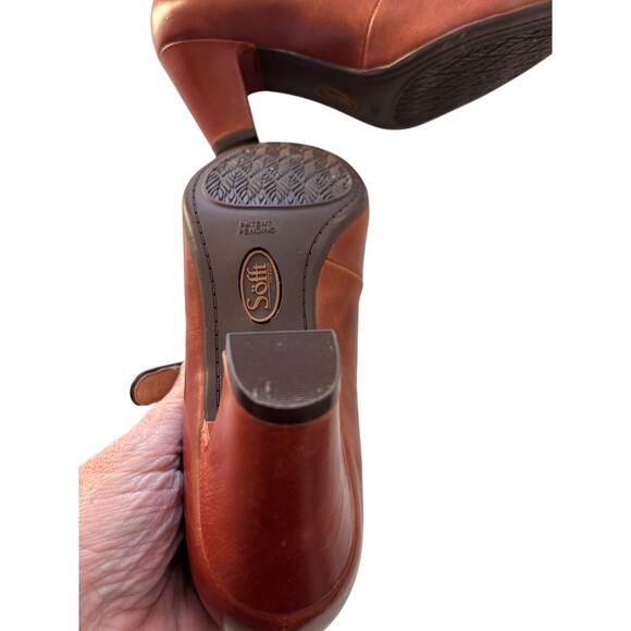 Söfft SF0073000 Leslie Leather Mary Jane Pumps Size 8M retro cork brown - Picture 10 of 12